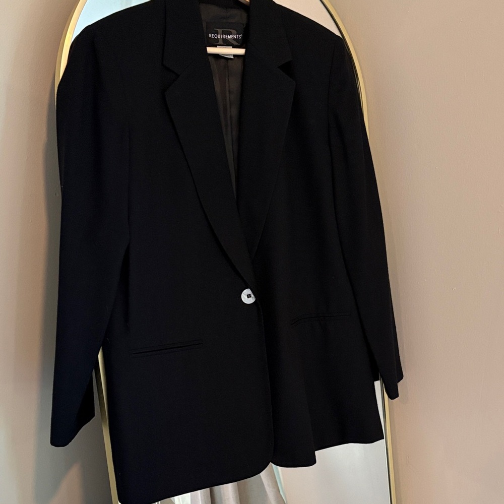 Requirements Classic Black Single-Button Blazer